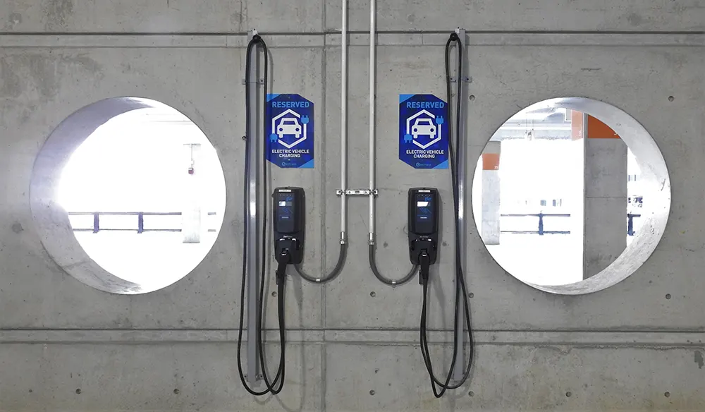 charging station parking the banks cincinnati