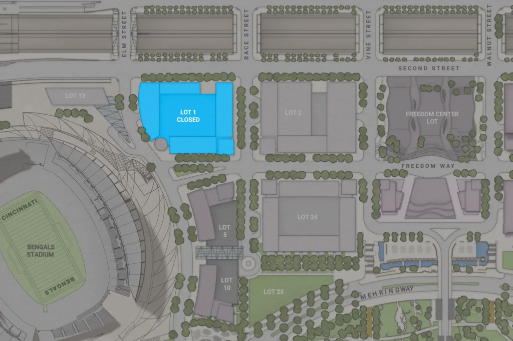 brent spence bridge corridor project travel updates at the banks lot 1 closed