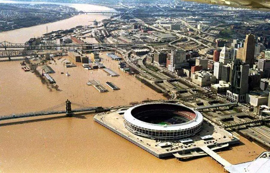 Ohio River overflows its banks